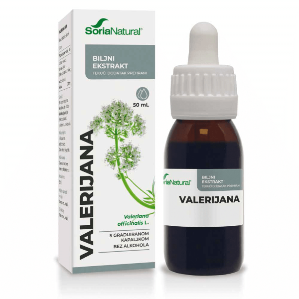 Valerijana bezalkoholne kapi 50ml Soria Natural