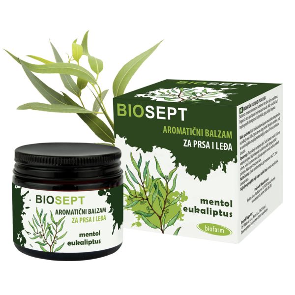 Biosept Aromatični balzam mentol eukaliptus 50 ml Biofarm
