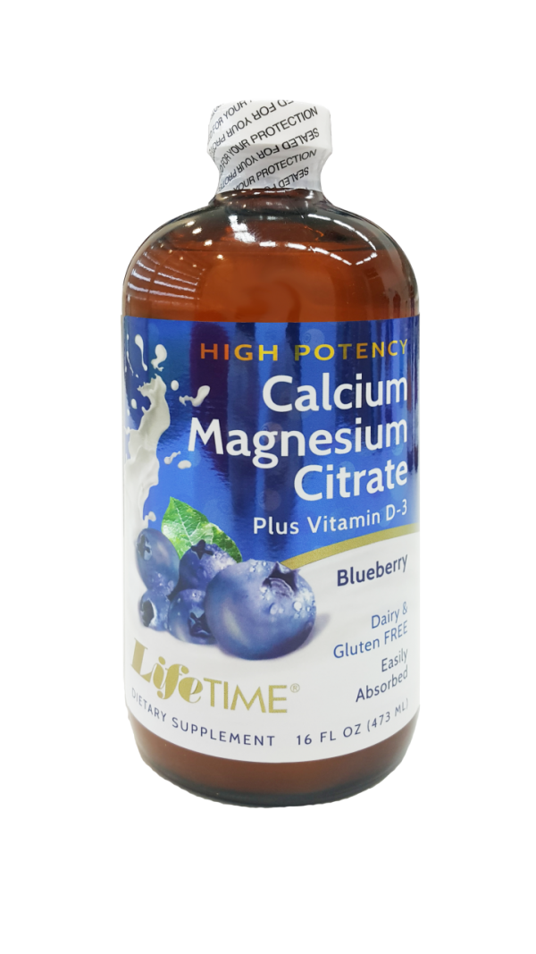 Kalcij magnezij citrat 473 ml (okus borovnice) LifeTime Suban