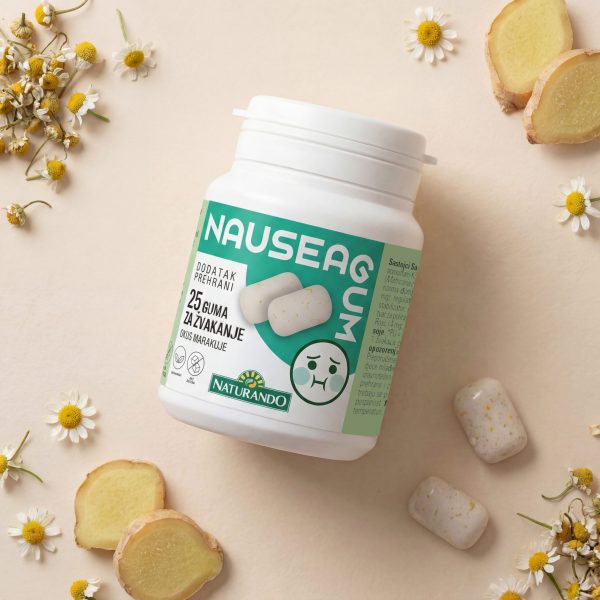 Nauseagum žvakaće gume Soria Natural
