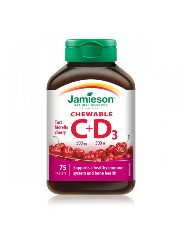 Vitamin C + D 75 tableta za žvakanje Jamieson