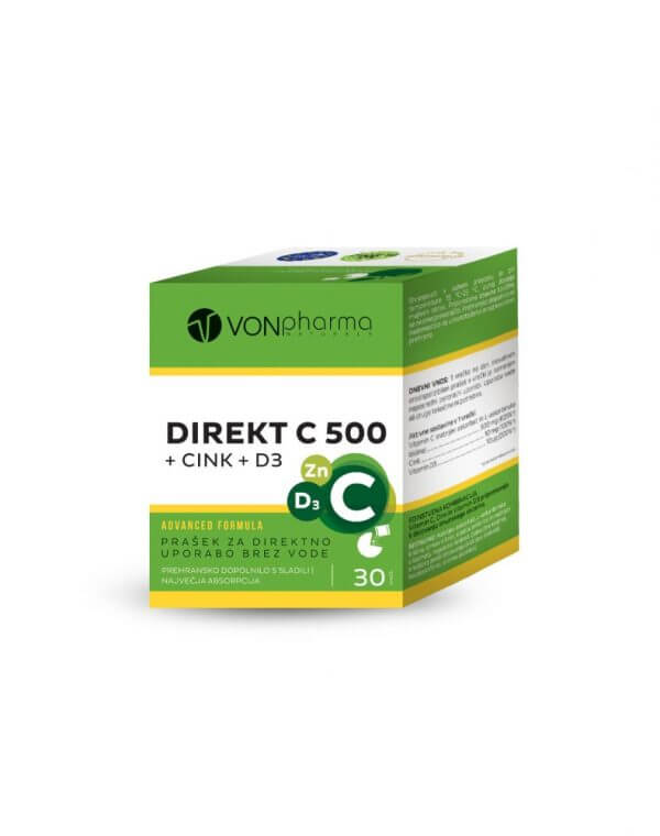 DIREKT C 500+CINK+D3 vrećice Vonpharma