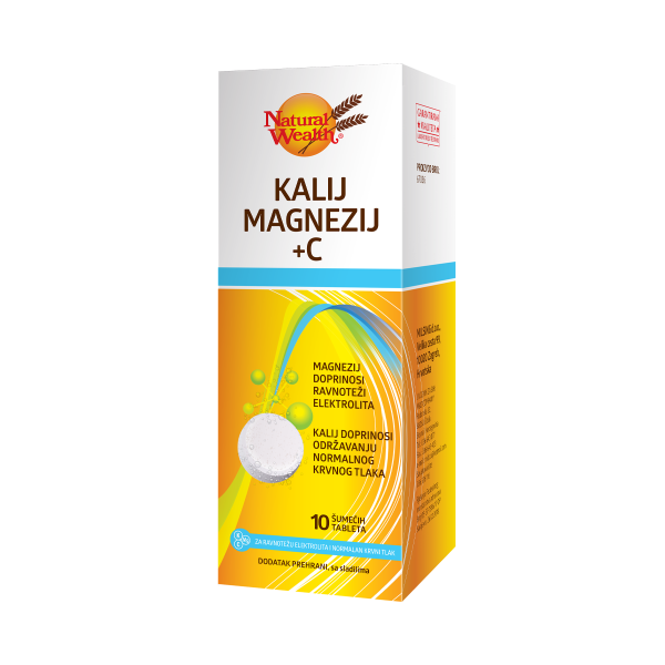 Kalij Magnezij + C šumeće tablete Natural Wealth
