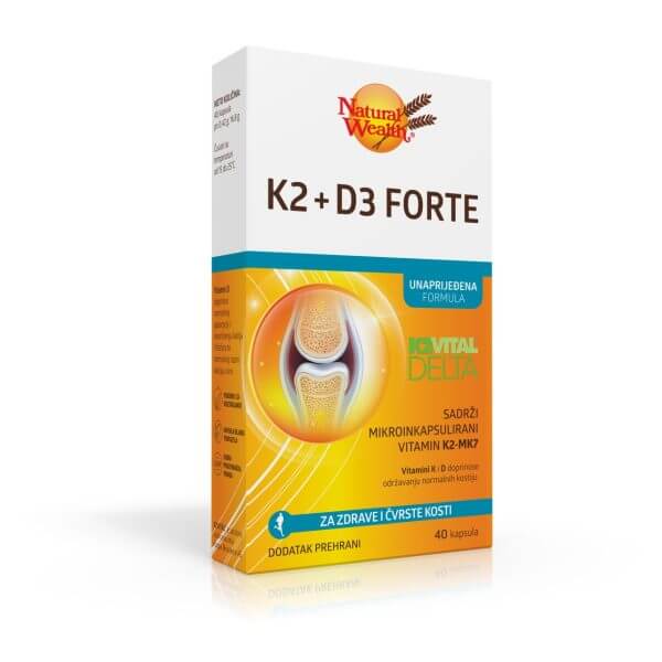 K2 + D3 Forte kapsule Natural Wealth