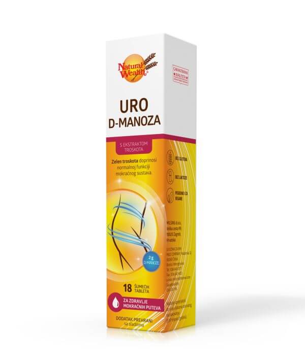 Uro D-manoza šumeće tablete Natural Wealth