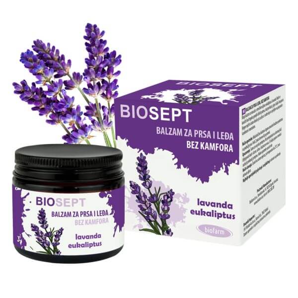 Biosept Balzam za prsa i leđa Lavanda i Eukaliptus 50ml Biofarm